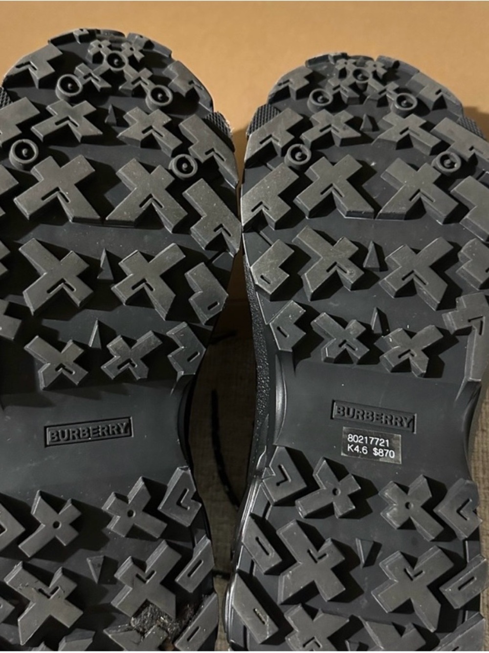 Burberry Black, Red & Beige Check Trail Sneakers - Picture 9 of 10